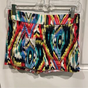 Silence + Noise Multicolor High Waist Shorts